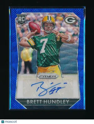 2015 Panini Prizm Brett Hundley #RSBH Blue Wave Rookie