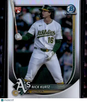2025 Bowman Chrome Nick Kurtz #93 Red Rookie Shield RC