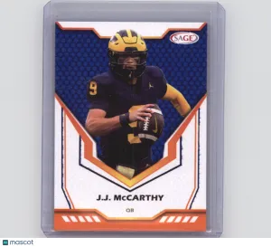 2023 SAGE Football Card J.J. McCarthy #135 Michigan Wolverines NCAA