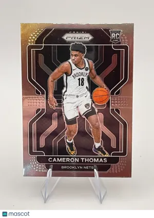 Cameron Thomas 2021-22 Panini Prizm #297 Silver Prizm Parallel/Variety Rookie Base Set Brooklyn Nets