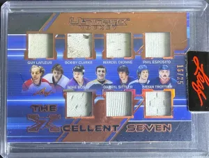 2023 Leaf Ultimate Hockey The Xcellent Seven /25 Lafleur/Clarke/Dionne/Esposito/Bossy/Sittler/Trottier #X7-3