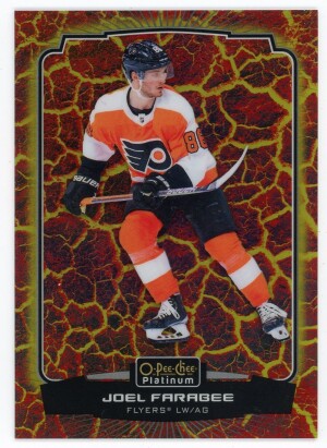 2022-23 O-Pee-Chee Platinum #25 Joel Farabee Hot Magma /499