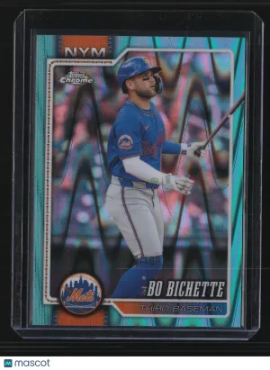Bo Bichette 2026 Topps Chrome #109-Aqua Raywave Refractor-Mets /199