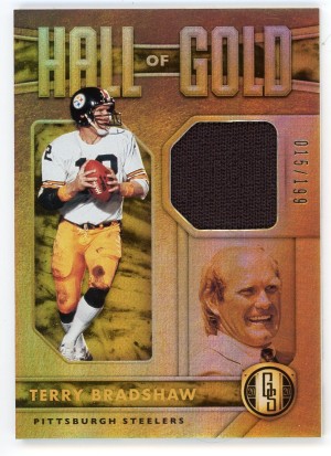 2020 Panini Gold Standard Terry Bradshaw Hall of Gold Materials 15/199