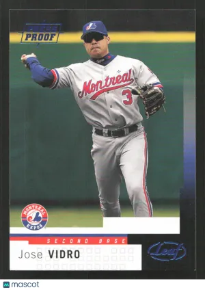 2004 Leaf Jose Vidro #158 Press Proofs Blue SN