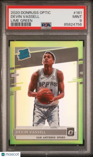 2020 Panini Donruss Optic Devin Vassell Lime Green PSA 9
