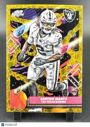 2025 Topps Cosmic Chrome Ashton Jeanty #CCA-AJ Gold Interstellar Refractor /50 Parallel/Variety Rookie Insert