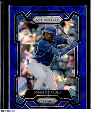 2024 Panini Prizm Baseball Josue De Paula #173 Blue Cracked Ice