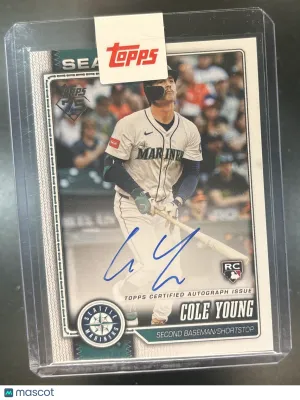 Series 2 Cole Young Real One Autograph #129 Seattle Mariners
