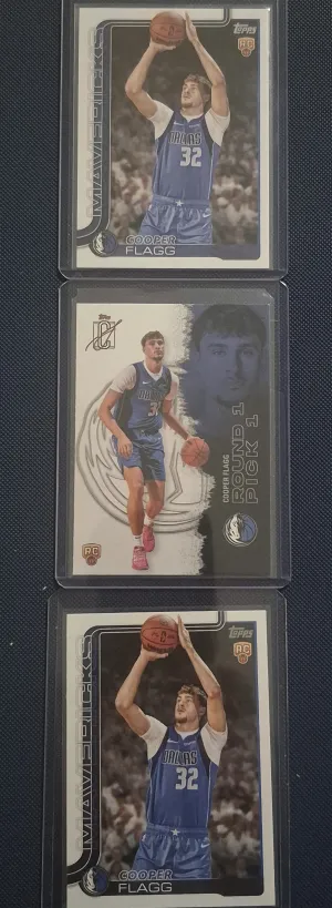 3 Card Cooper Fagg Rookie Lot front