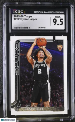 2025-26 Topps Dylan Harper Rookie #202 CGC 9.5 San Antonio Spurs