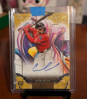 Topps Inception 2025 Carlos Narvaez Red Sox RC Auto RESA-CNA 10/50