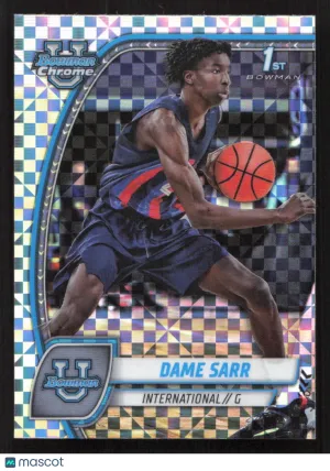 2024-25 Bowman University Chrome Dame Sarr #17 X-Fractor
