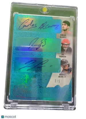 2023 Leaf Carlos Alcaraz Erling Haaland Ant Edwards Joe Burrow Ron Acuña Jr. / 5