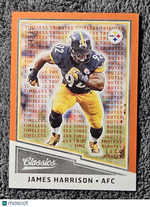 2017 Panini Classics #52 James Harrison Timeless Tributes Orange /25