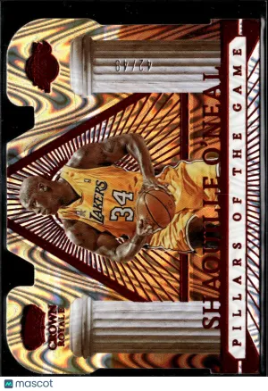 Shaquille O'Neal 2023 Panini Crown Royale Pillars of the Game Red Los Angeles Lakers