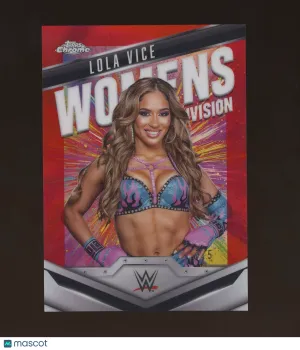 Lola Vice 2025 Topps Chrome WWE #WD-LOL Red Refractor 3/5 NXT