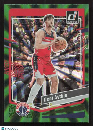 2023-24 Donruss Deni Avdija #51 Green Laser Holo