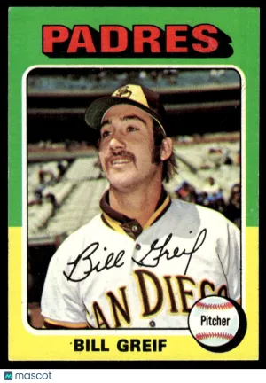 1975 Baseball Card Bill Greif #168