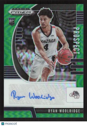 2020 Panini Prizm Draft Picks Collegiate Ryan Woolridge #PA-RW Prospect Autographs Green AU
