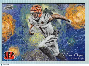 2025 Topps Chrome Cosmic Ja'Marr Chase Stars in the Night #STN-17 Cincinnati Bengals