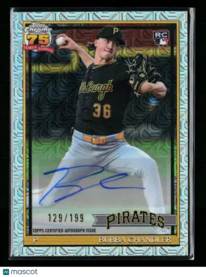 2026 Topps Chrome Update Bubba Chandler #U91C-63 Aqua Mojo Refractor RC 129/199 Auto