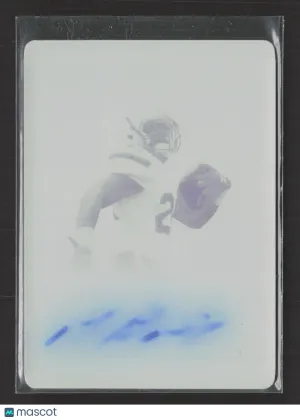 2015 Leaf Ultimate Draft Mike Davis BA-MD1 Yellow Printing Plate 1/1 Auto Football Card