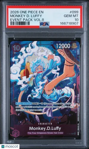 2026 One Piece Event Pack Vol.8 Monkey D. Luffy PSA 10 #099