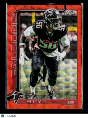 2020 Topps Chrome Leonard Floyd #18 Orange Wave Refractor