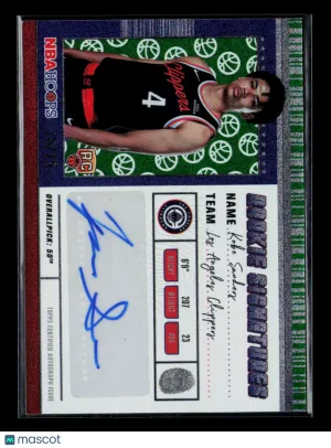 2026 Topps NBA Hoops Kobe Sanders #HRS-KS RC Auto