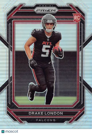 2022 Panini Prizm Football Drake London Silver Rookie RC #308 Atlanta Falcons
