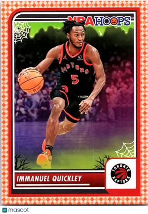 2024 Panini NBA Hoops Haunted Hoops Immanuel Quickley #105 Orange Border