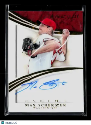 2015 Panini Immaculate Collection Max Scherzer #44 10/25 Auto