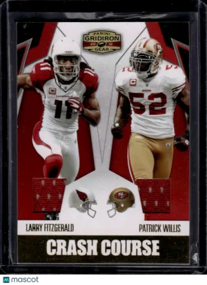 2010 Panini Gridiron Gear Crash Course Larry Fitzgerald Patrick Willis #7 /100 Game-Worn Jersey