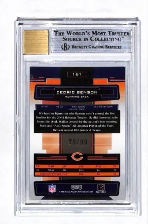 Graded BGS 8.5 Auto 10 2005 Absolute Memorabilia Spectrum Silver Cedric Benson #161 /99 back