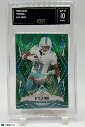 2025 Panini Phoenix Tyreek Hill #43 Green Seismic Parallel/Variety Base Set GMA 10