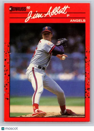 1990 Donruss 108b Jim Abbott California Angels