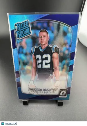 2017 Panini Donruss Optic Christian McCaffrey #168 Blue Prizm /50