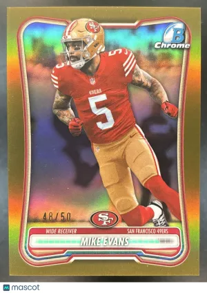 Flagship Mike Evans Base Chrome NFL Gold Refractor #BCV-100 San Francisco 49ers