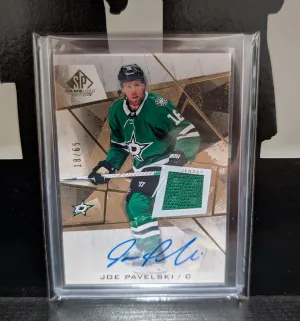 2021-22 SP Game Used Joe Pavelski Jersey Auto