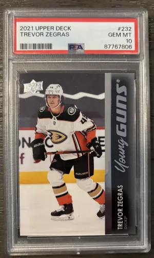 2021-22 Upper Deck Trevor Zegras Young Guns PSA 10