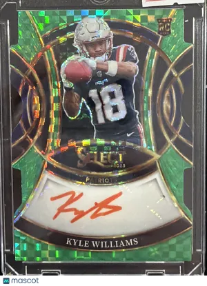 2025 Panini Select Kyle Williams #RSI-KWS Green Scope /5 RC front