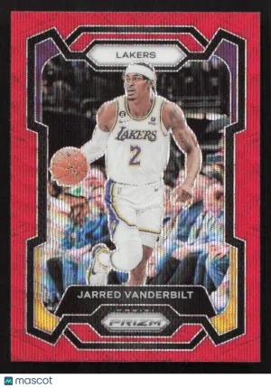 2023-24 Panini Prizm Jarred Vanderbilt #202 Prizms Ruby Wave