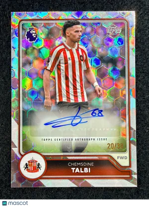 2026 Topps Flagship Premier League Chemsdine Talbi #BA-CT Autographs Netbuster /38 SP Topps